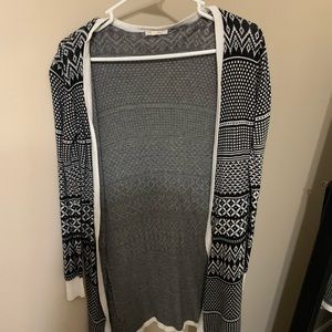 Black and white cardigan